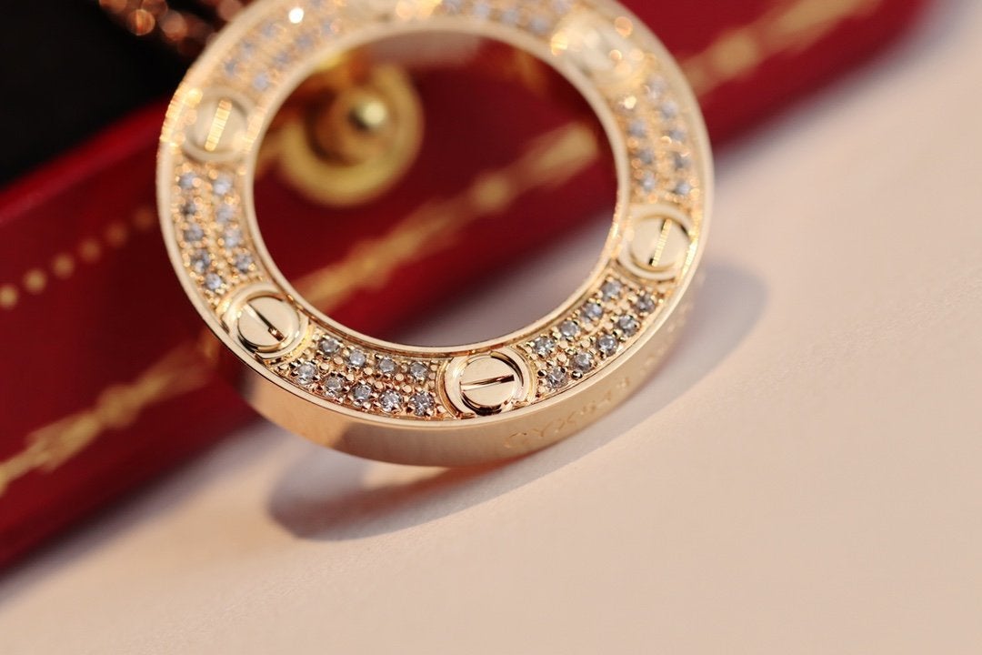 CARTIER LOVE NECKLACE ADJUSTABLE ROSE GOLD