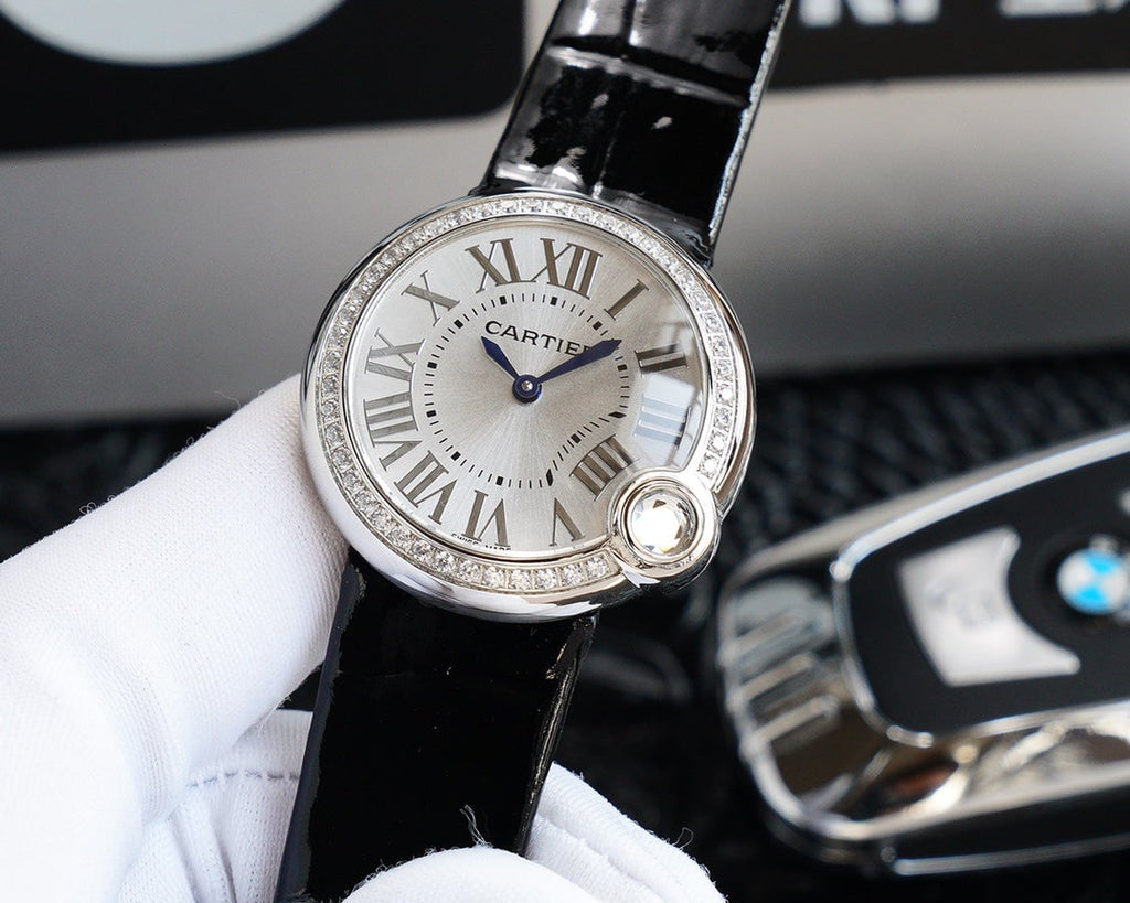 BALLON BLANC 33MM AUTOMATIC STEEL CASE ARABIC NUMERALS