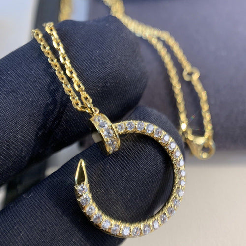 CARTIER JUSTE NECKLACE 2.2MM GOLD FULL DIAMONDS