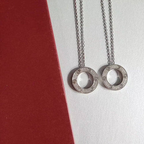 CARTIER LOVE NECKLACE ADJUSTABLE SILVER