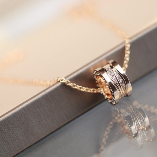 Bvlgari ZERO 1 PINK GOLD DIAMOND NECKLACE