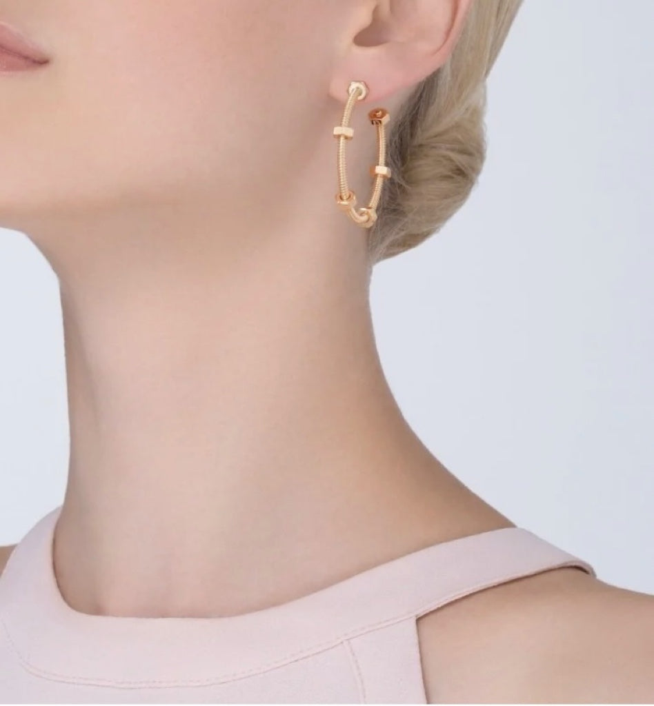 CARTIER ECROU LARGE HOOP EARRINGS