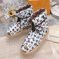 LOUIS VUITTON PILLOW COMFORT ANKLE BOOTS IN WHITE MIX BLACK MONOGRAM NYLON