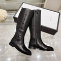 GUCCI CLASSIC KNEE HIGH BOOTS IN BLACK IMPORTED CALFSKIN
