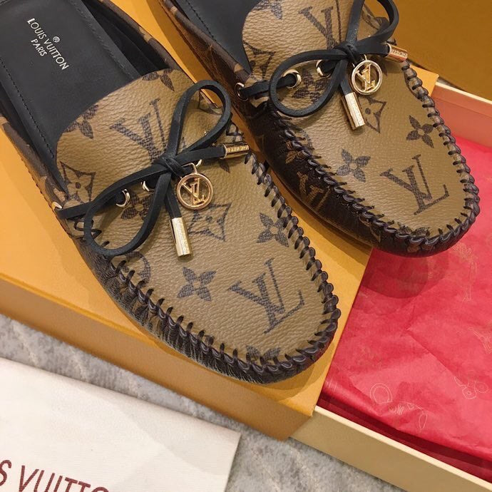 LOUIS VUITTON LV WOMEN'S EASY MULE IN CAMEL BROWN MONOGRAM CALFSKIN