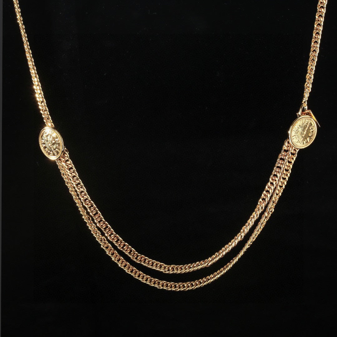 CHANEL 25S CHAIN BELT IN GOLD METALLIC 614473