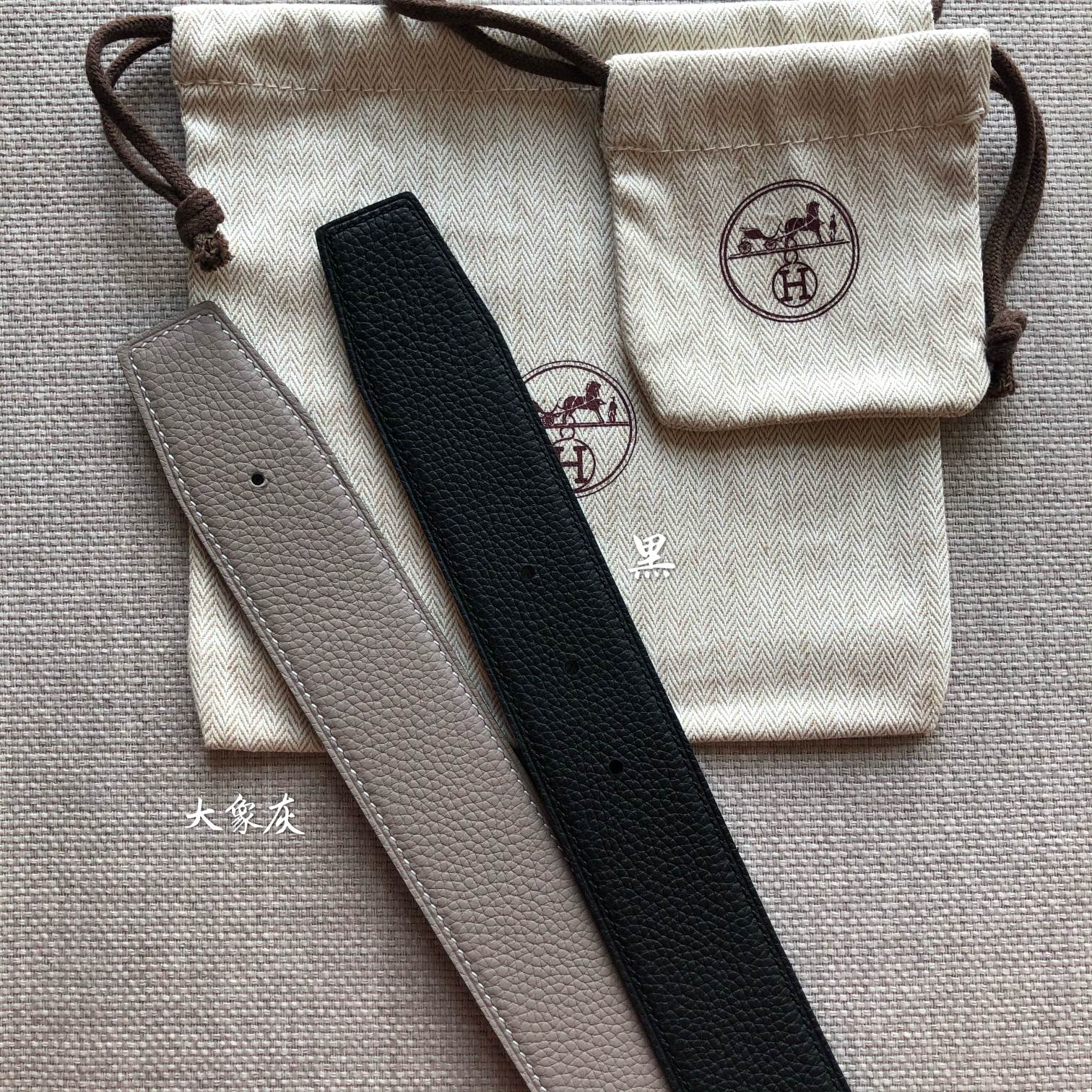 HERMES BELT BUCKLE & REVERSIBLE BLACK AND TAN BROWN LEATHER STRAP 38MM SILVER HARDWARE