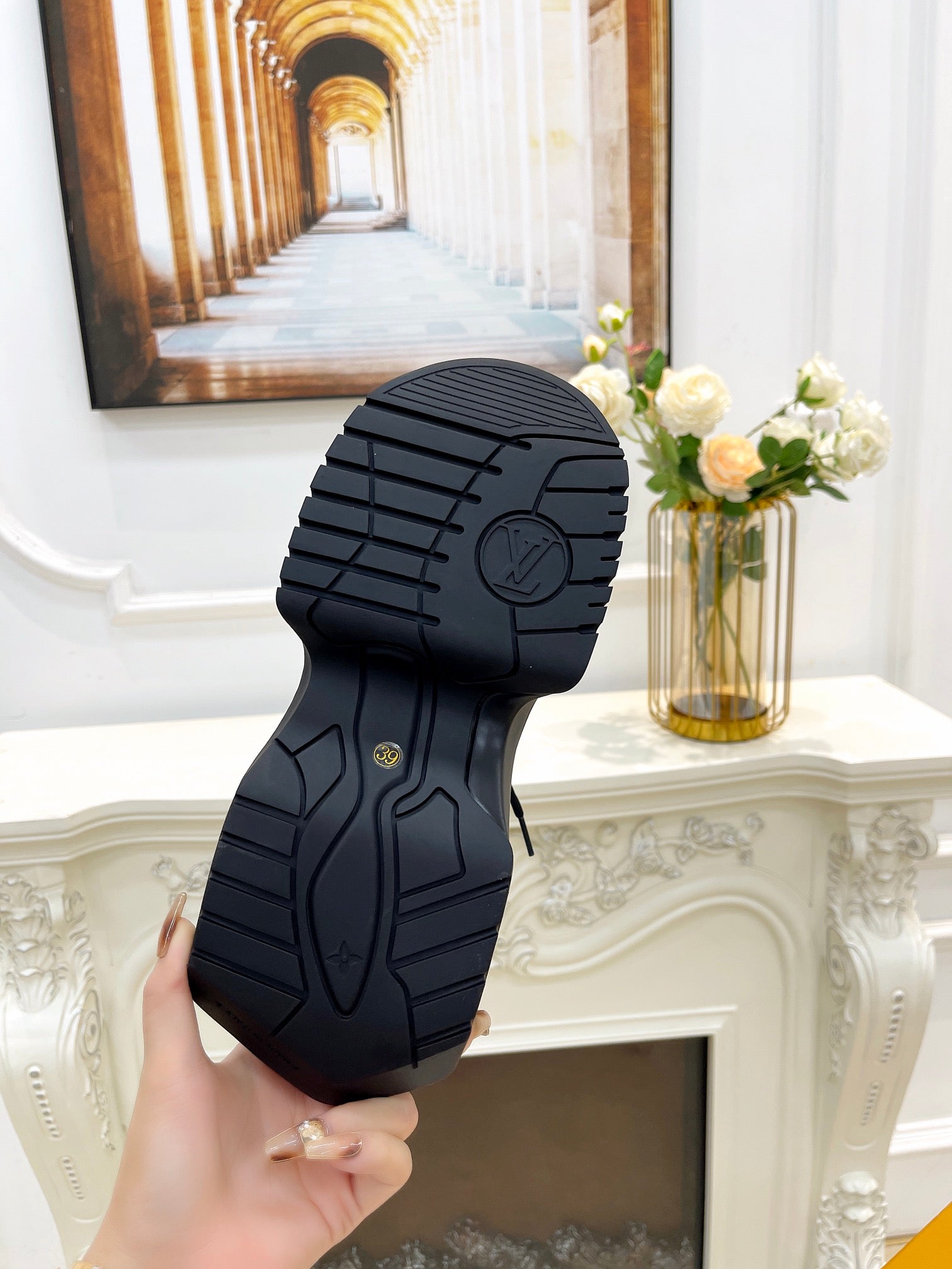LOUIS VUITTON LV ARCHLIGHT 2.0 PLATFORM SNEAKER IN BLACK MIX CHOCOLATE BROWN MIX OF MATERIALS