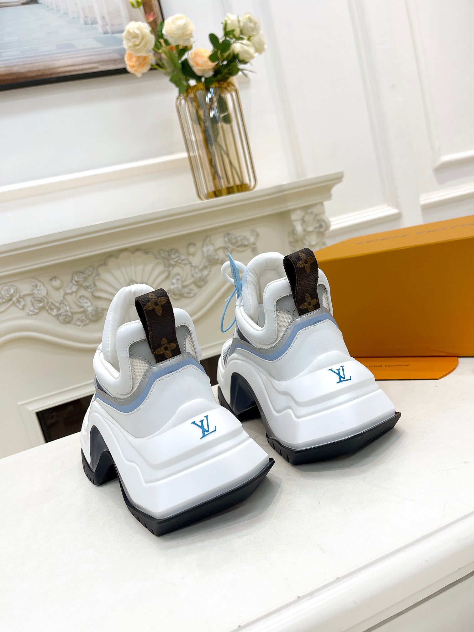 LOUIS VUITTON LV ARCHLIGHT 2.0 PLATFORM SNEAKER IN COLORFUL MIX OF MATERIALS 991810