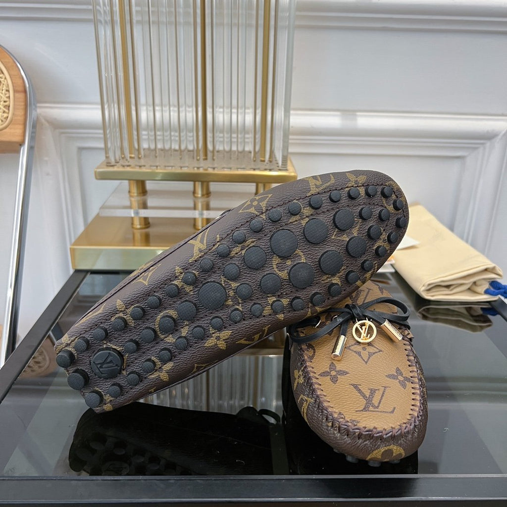 LOUIS VUITTON LV COSY FLAT CLASSIC MONOGRAM PALE BROWN