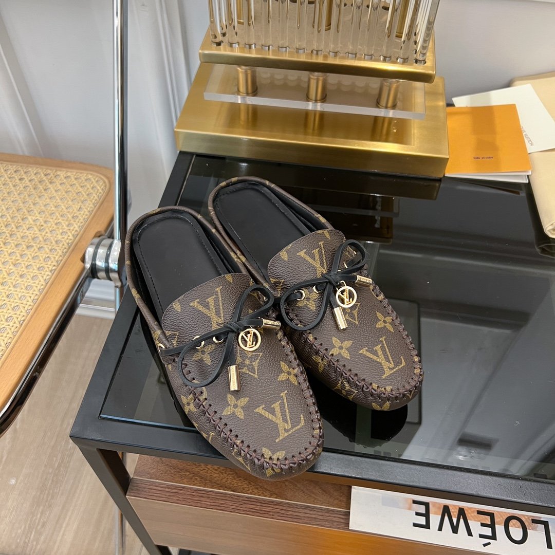 LOUIS VUITTON LV COSY FLAT CLASSIC MONOGRAM BROWN