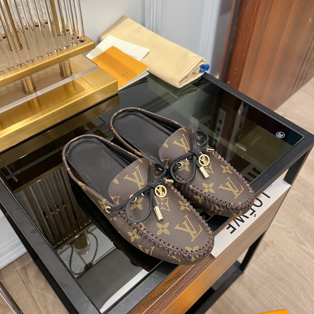 LOUIS VUITTON LV COSY FLAT CLASSIC MONOGRAM BROWN