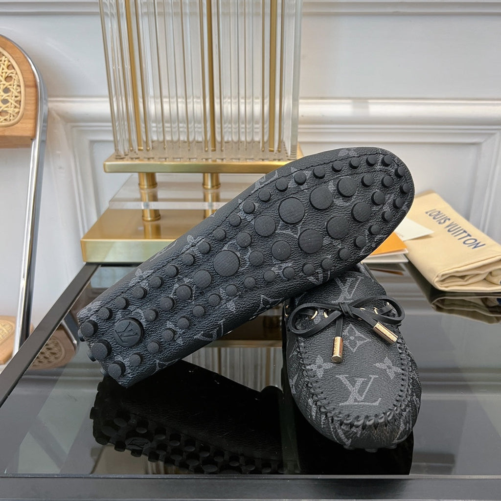 LOUIS VUITTON LV GLORIA FLAT LOAFER CLASSIC MONOGRAM BLACK