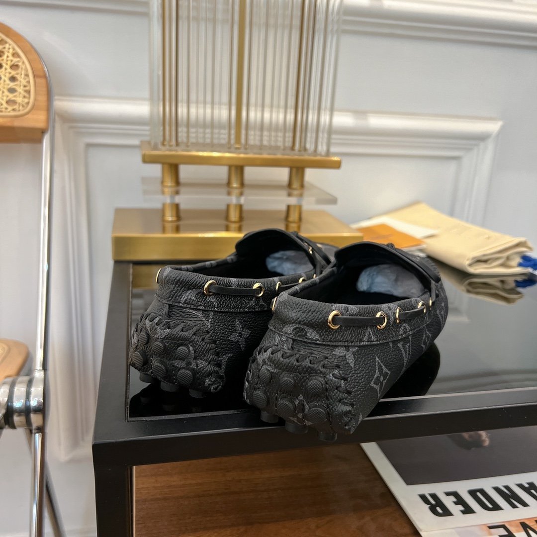 LOUIS VUITTON LV GLORIA FLAT LOAFER CLASSIC MONOGRAM BLACK