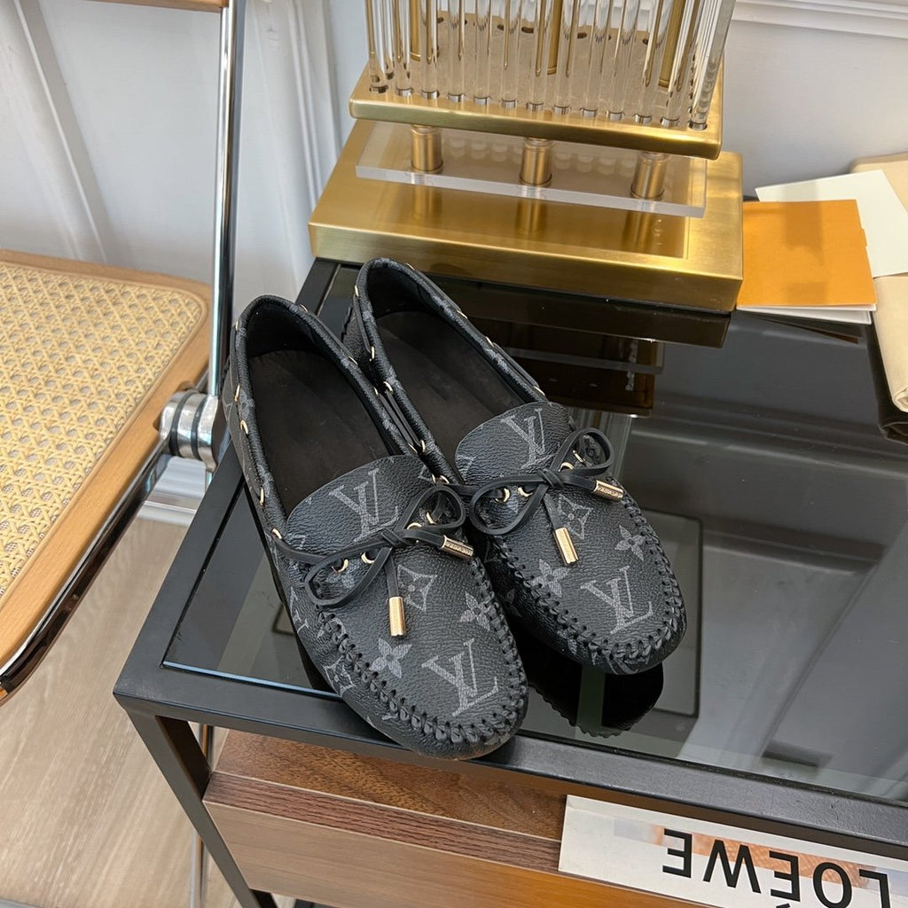LOUIS VUITTON LV GLORIA FLAT LOAFER CLASSIC MONOGRAM BLACK