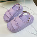 GUCCI HORSEBIT FLATFORM SANDAL 5 CM IN PASTEL PURPLE IMPORTED TPU