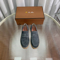 LP RETRO SUMMER WALK LOAFERS GRAY BLACK SUEDE