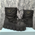 PRADA RE-NYLON GABARDINE APRÈS SKI BOOTIES BLACK