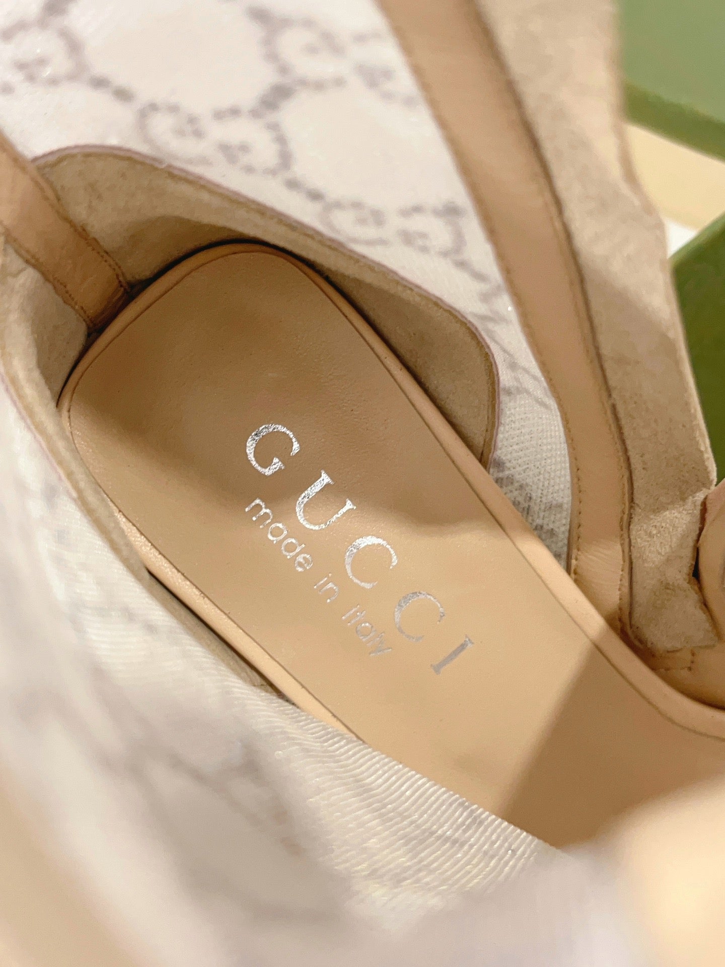 GUCCI ANKLE BOOTS IN BEIGE MESH AND SHEEPSKIN WITH CRYSTALS