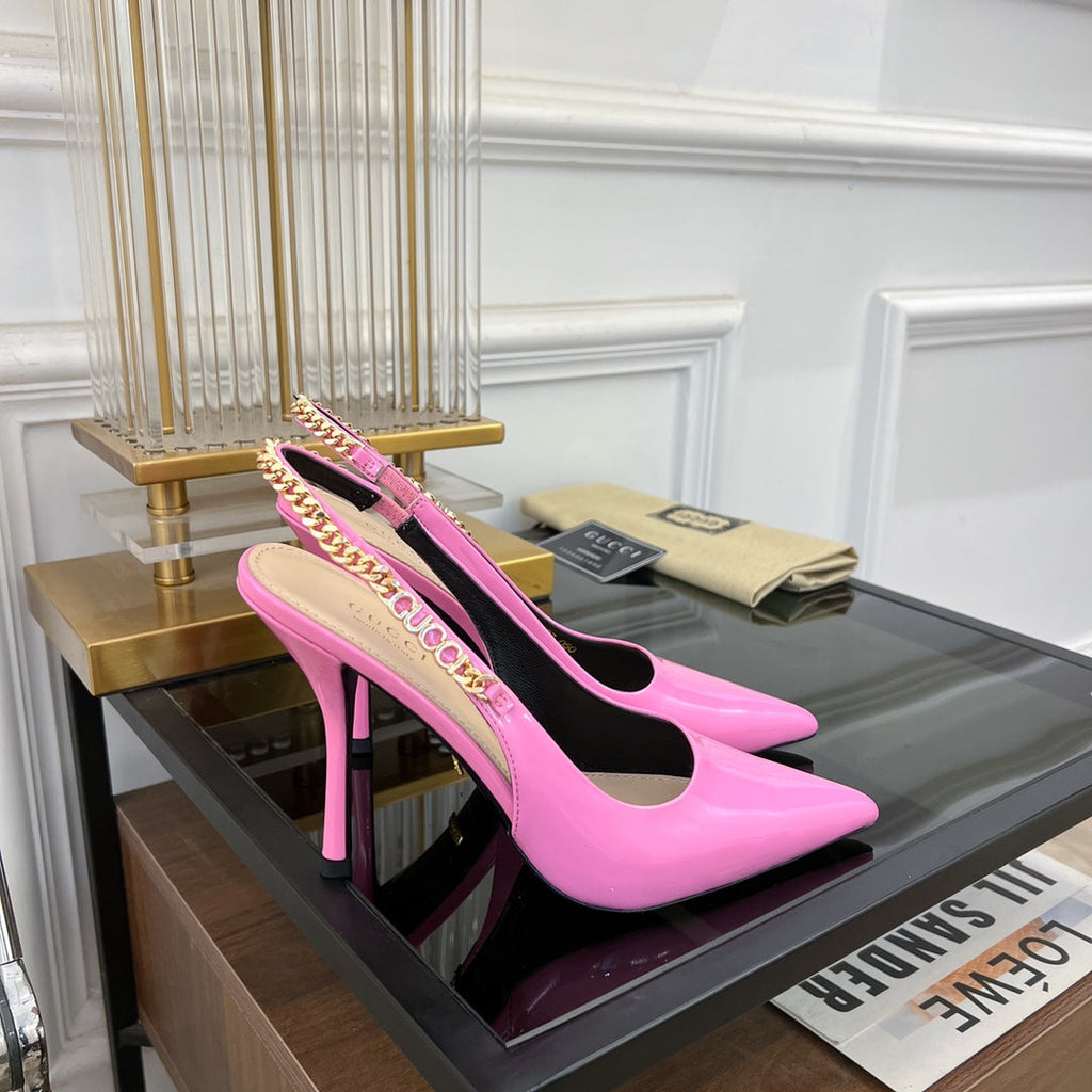 GUCCI SIGNORIA SLINGBACK PUMP TAFFY LAMBSKIN