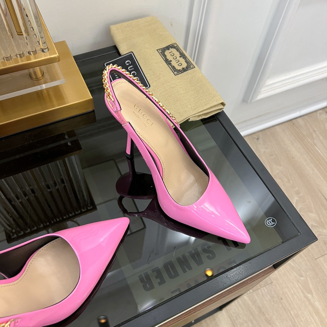 GUCCI SIGNORIA SLINGBACK PUMP TAFFY LAMBSKIN