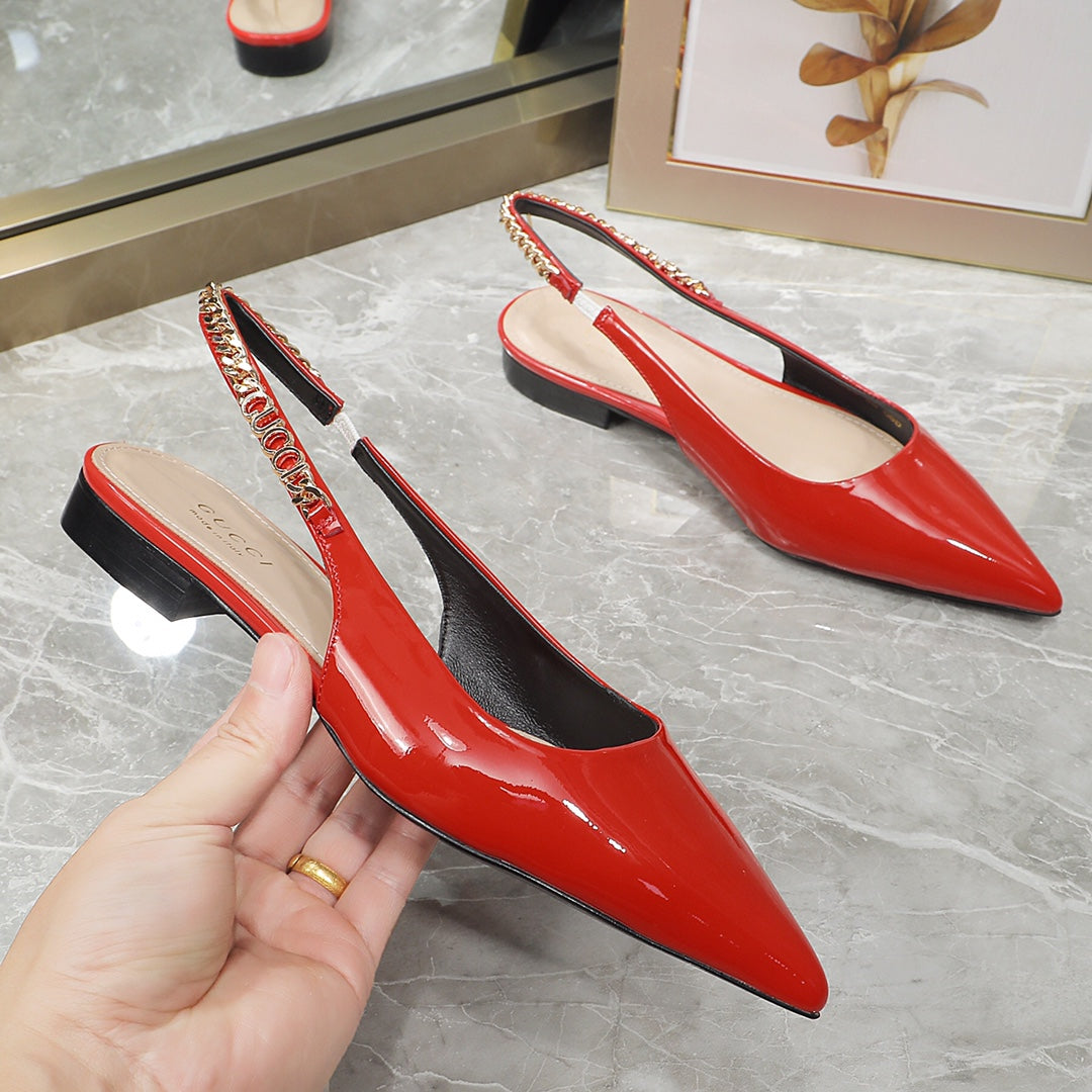 GUCCI Signoria Ballet Flat orange