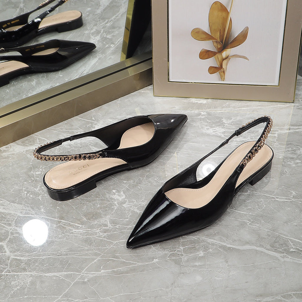 GUCCI Signoria Ballet Flat Black