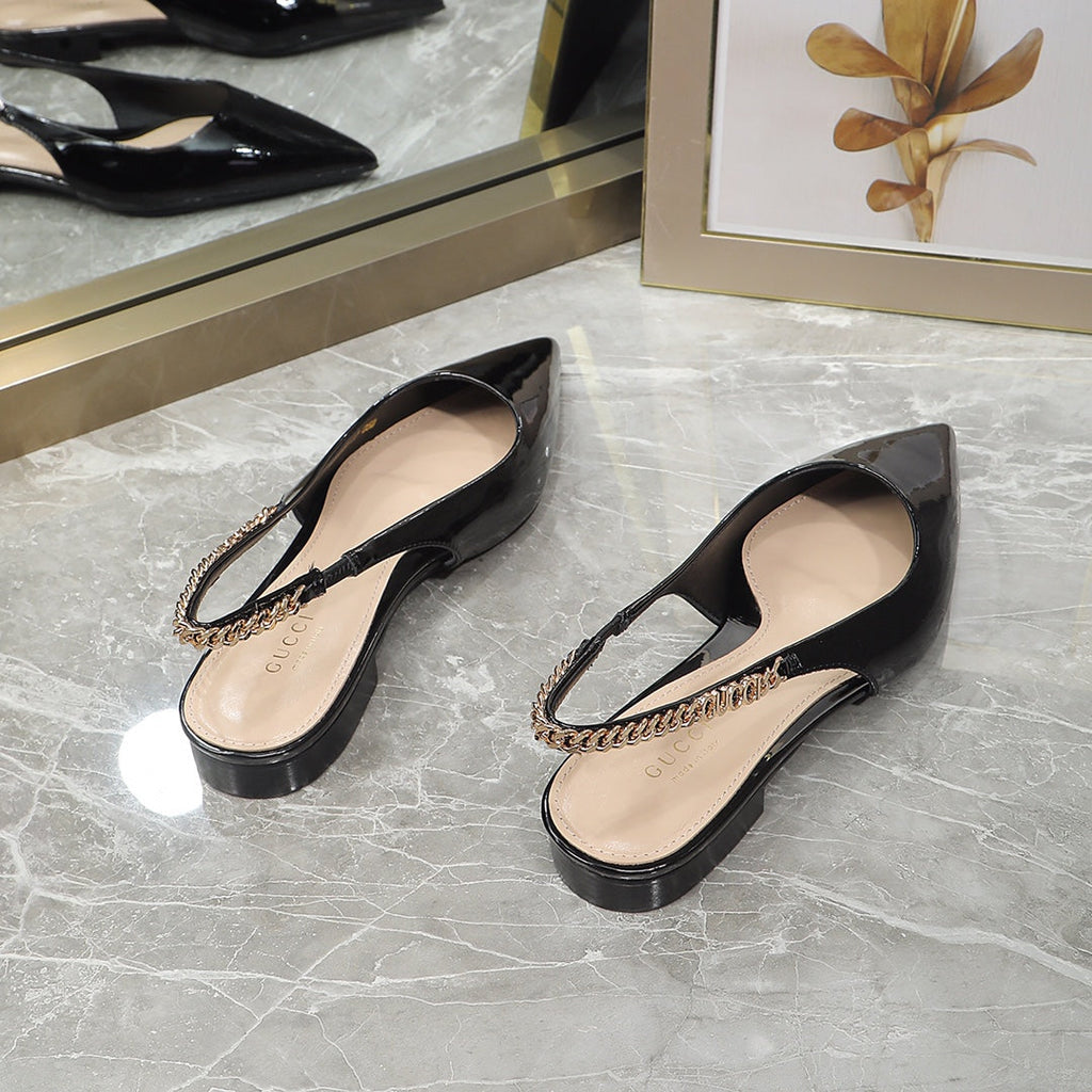 GUCCI Signoria Ballet Flat Black