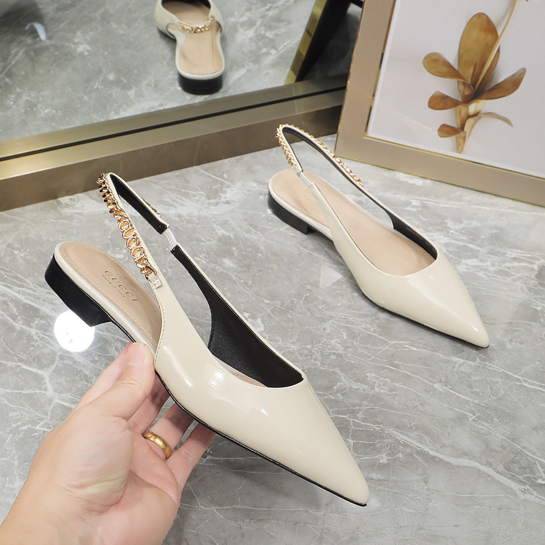 GUCCI Signoria Ballet Flat White