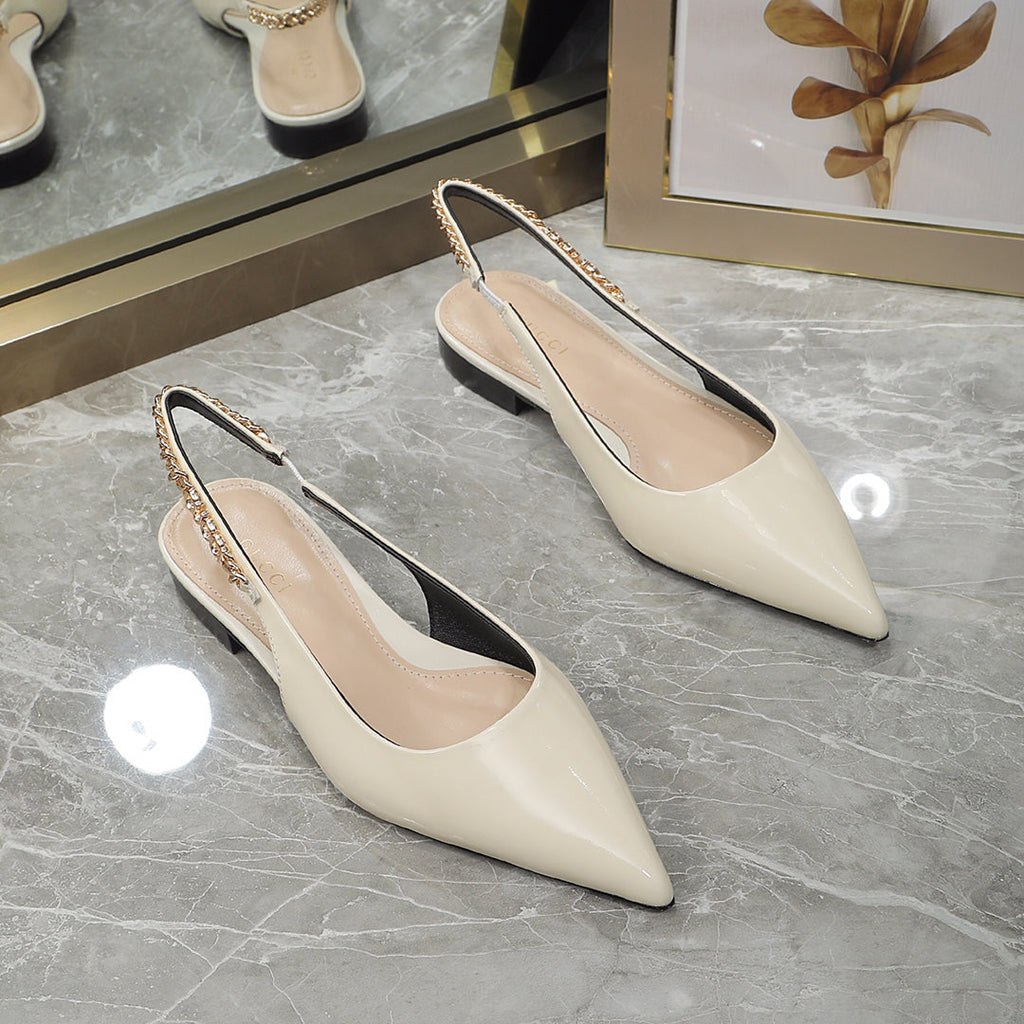 GUCCI Signoria Ballet Flat White
