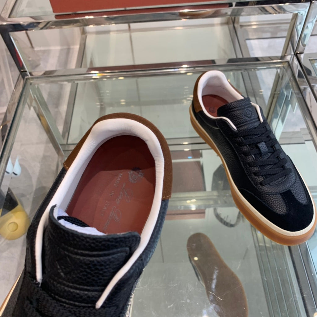 LP TENNIS WALK SNEAKERS BLACK CALFSKIN