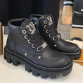 LOUIS VUITTON LV CHECKER ANKLE BOOT IN BLACK CALFSKIN