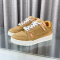 LOUIS VUITTON LV MAXI TRAINER IN CIDER BROWN SUEDE