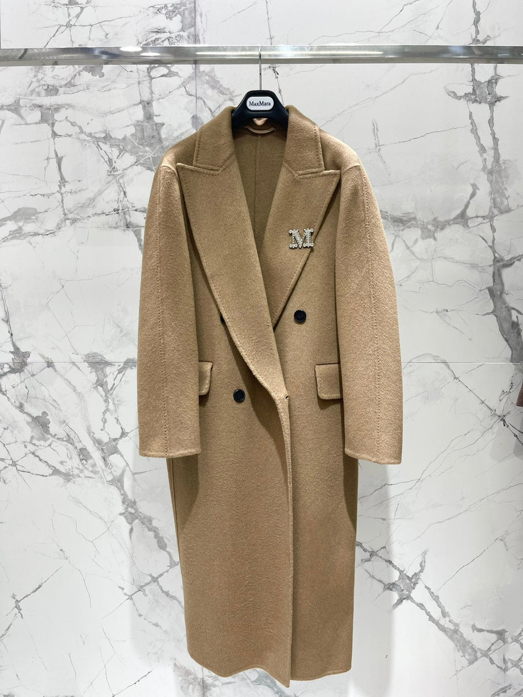 MAX MARA 25S KNITTED NOTCHED-COLLAR COAT 053