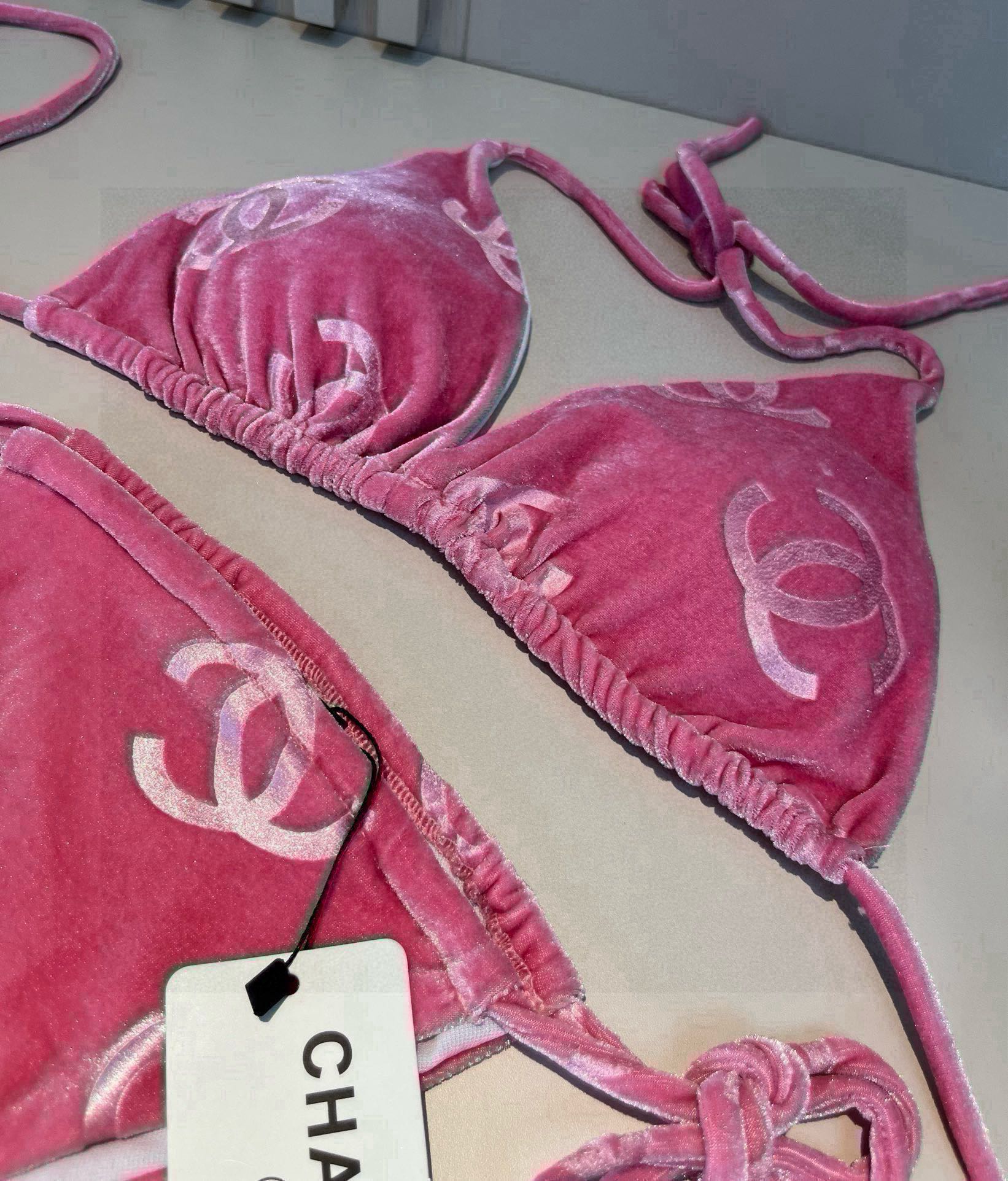 CHANEL BIKINI SWIMSUIT SET IN PINK 624523