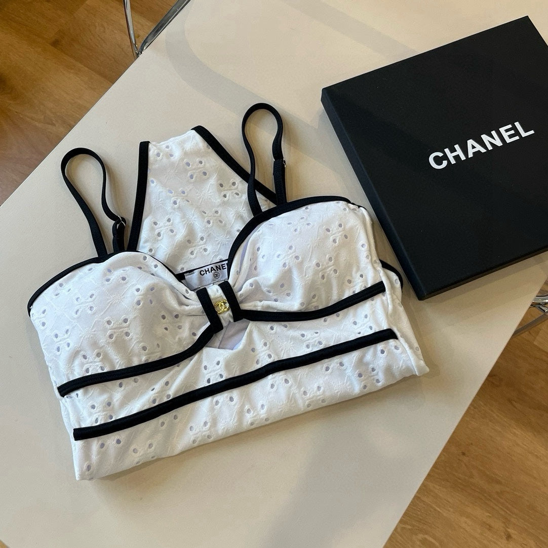 CHANEL BIKINI SWIMSUIT SET IN WHITE 111538