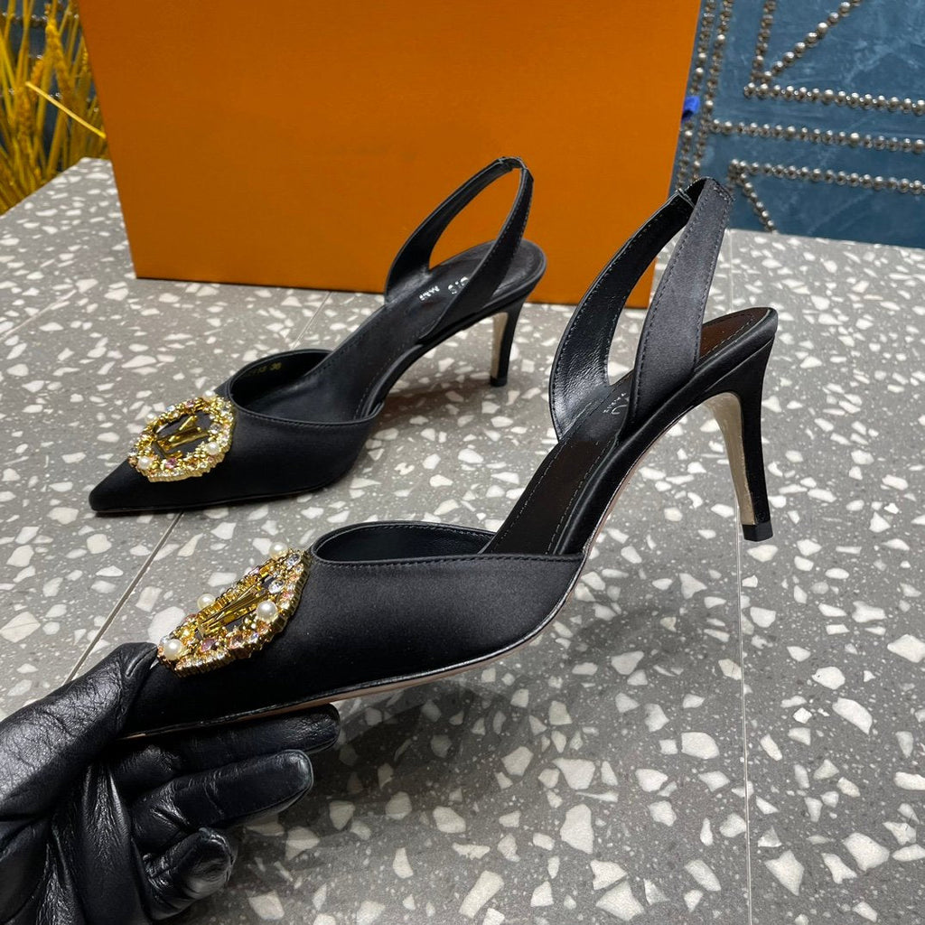 LOUIS VUITTON LV MET SLINGBACK PUMP BLACK