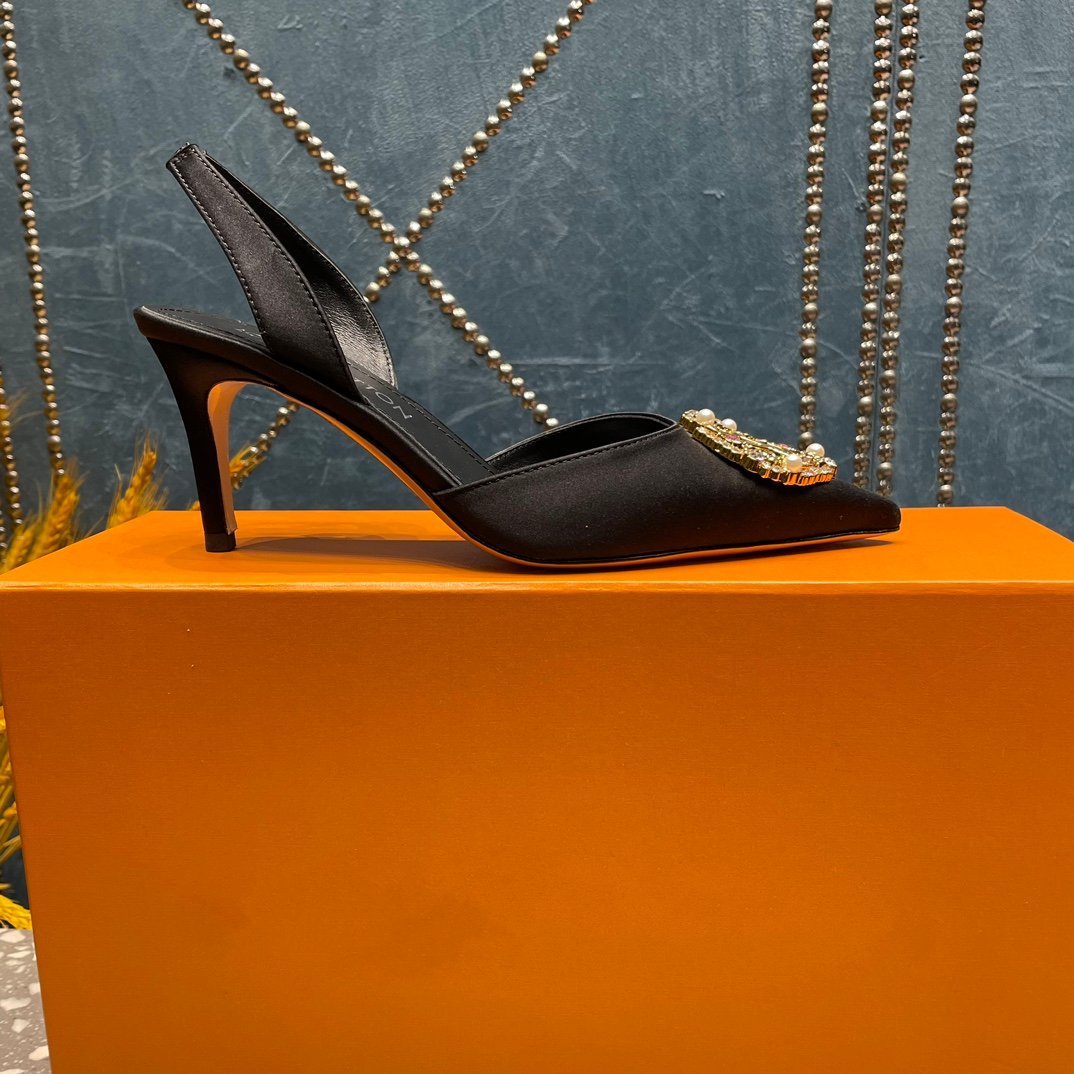 LOUIS VUITTON LV MET SLINGBACK PUMP BLACK