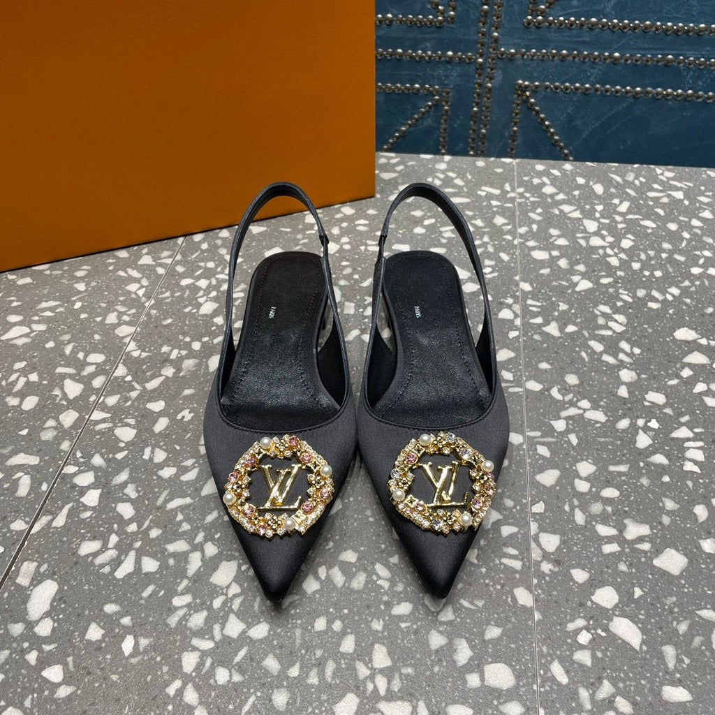 LOUIS VUITTON LV MET SLINGBACK BALLERINA NOIR