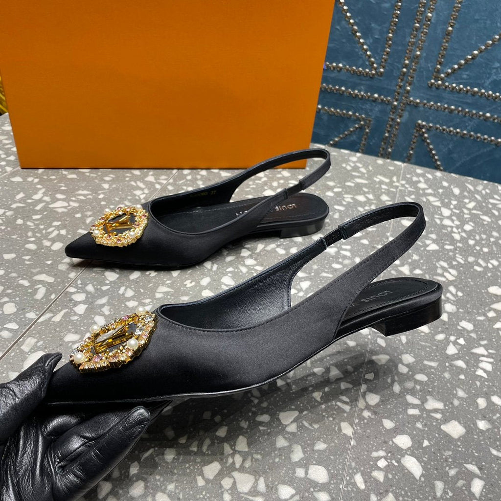 LOUIS VUITTON LV MET SLINGBACK BALLERINA NOIR