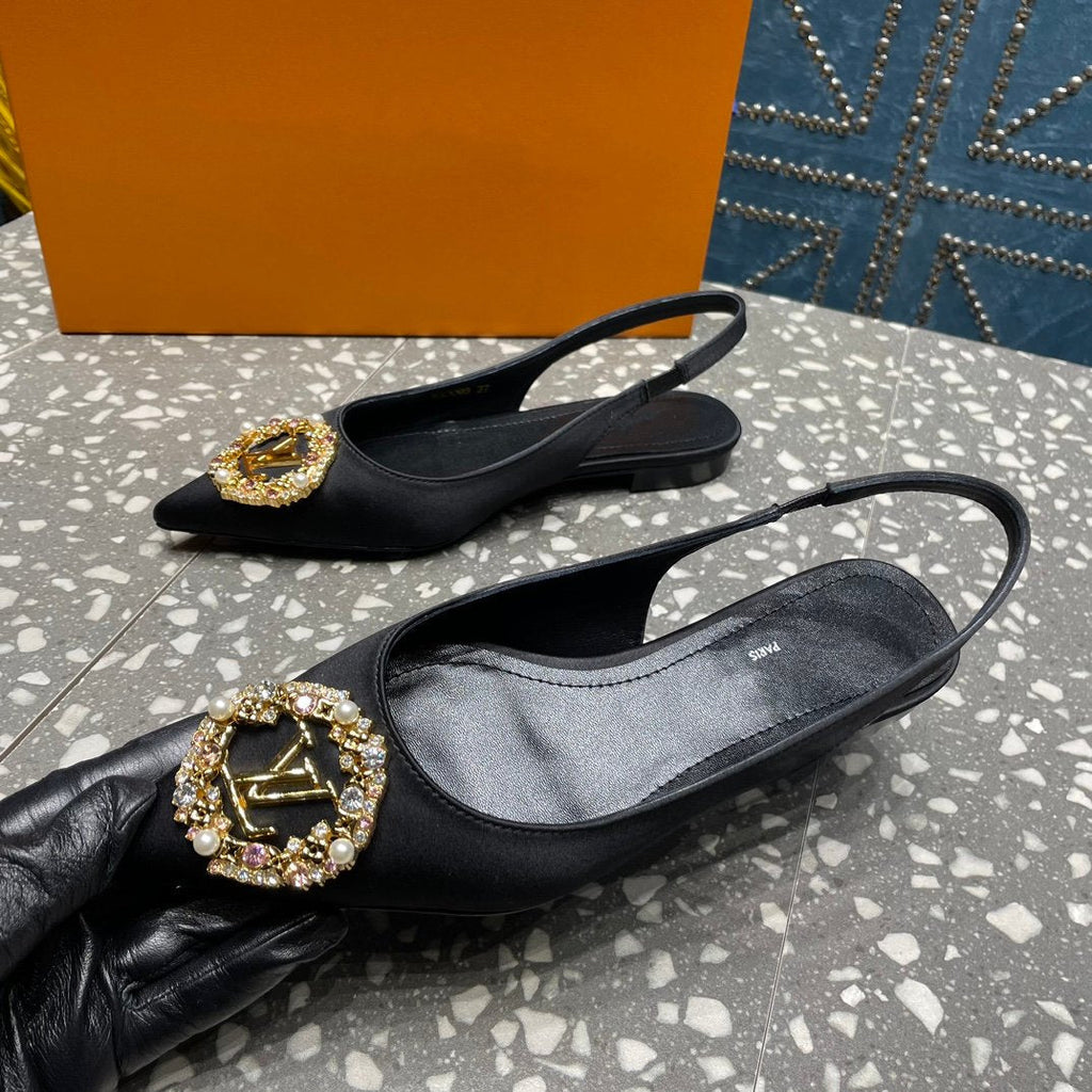 LOUIS VUITTON LV MET SLINGBACK BALLERINA NOIR