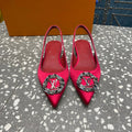 LOUIS VUITTON LV MET SLINGBACK BALLERINA RED
