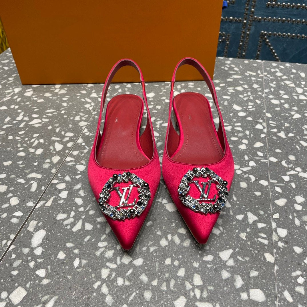 LOUIS VUITTON LV MET SLINGBACK BALLERINA RED
