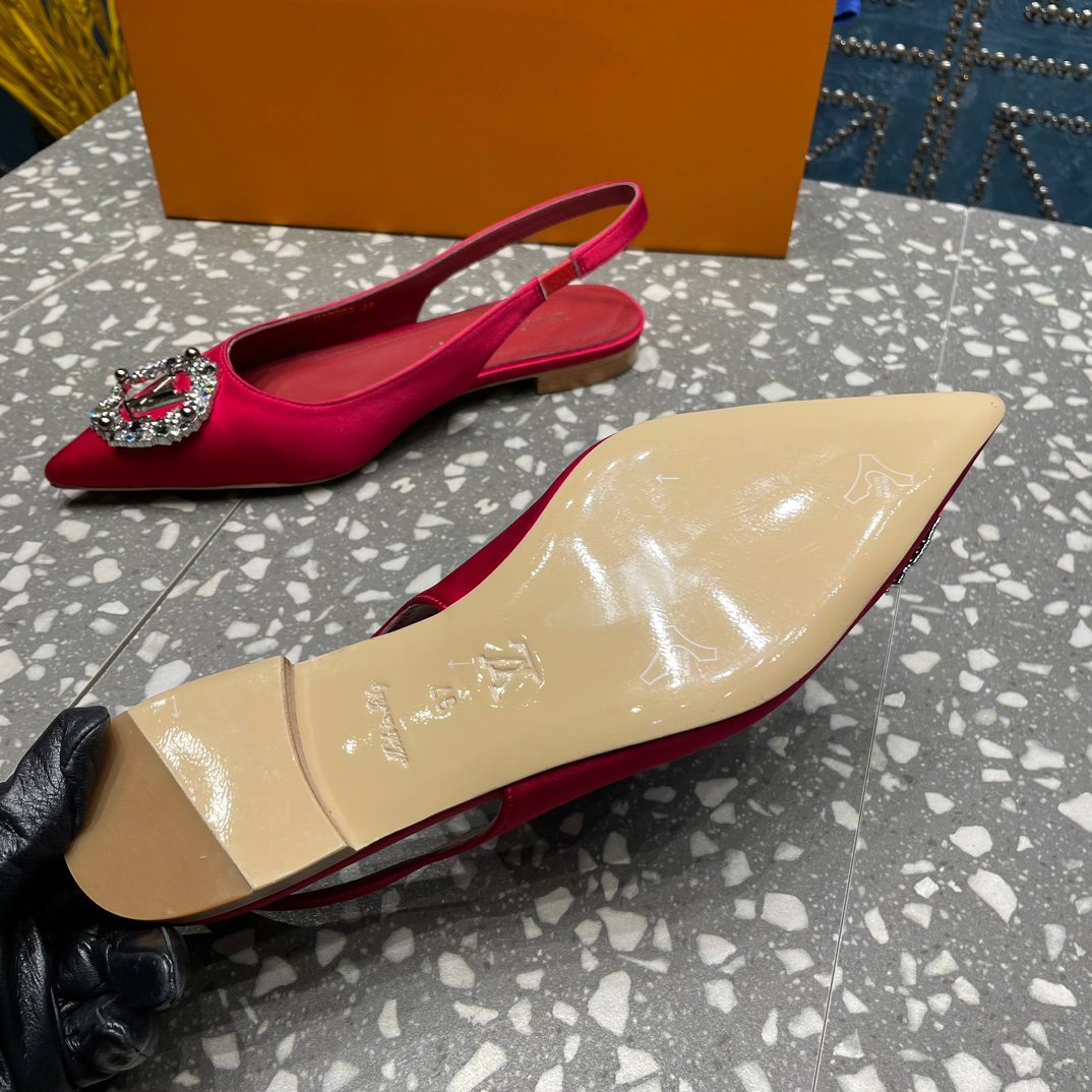 LOUIS VUITTON LV MET SLINGBACK BALLERINA RED