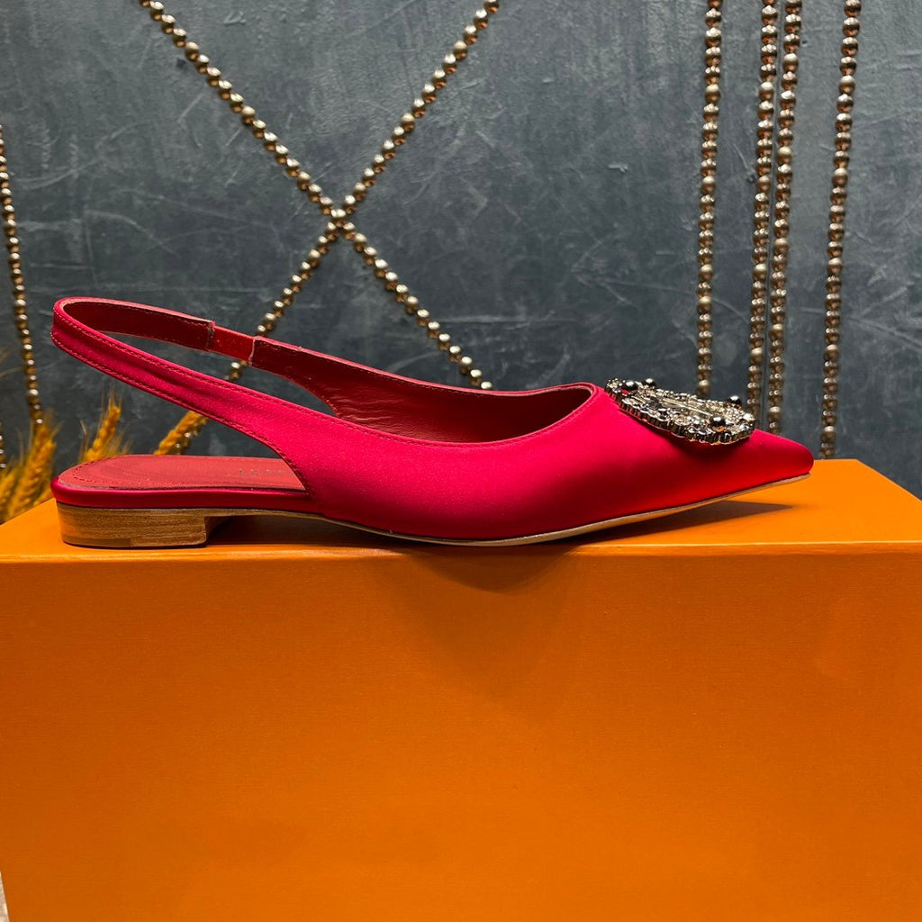 LOUIS VUITTON LV MET SLINGBACK BALLERINA RED