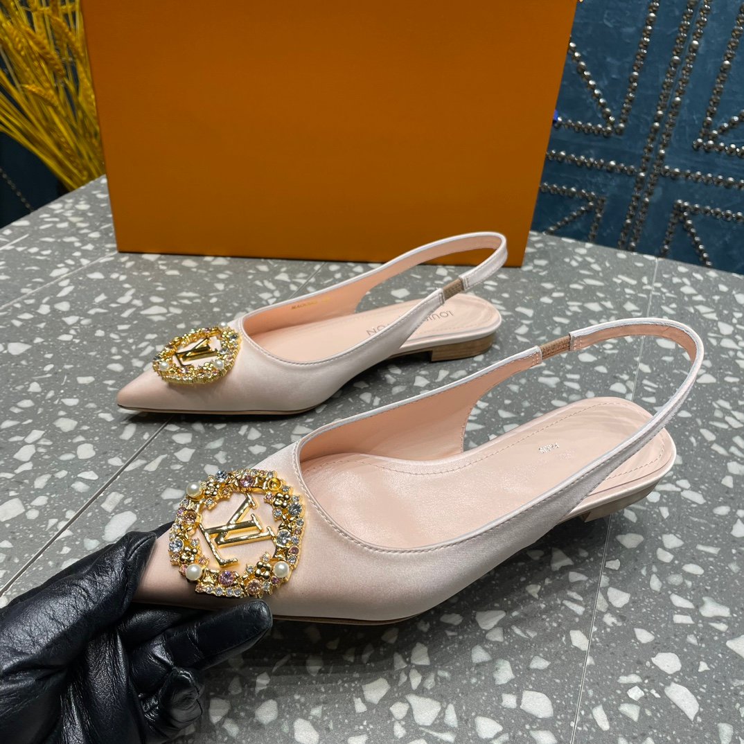 LOUIS VUITTON LV MET SLINGBACK BALLERINA BEIGE