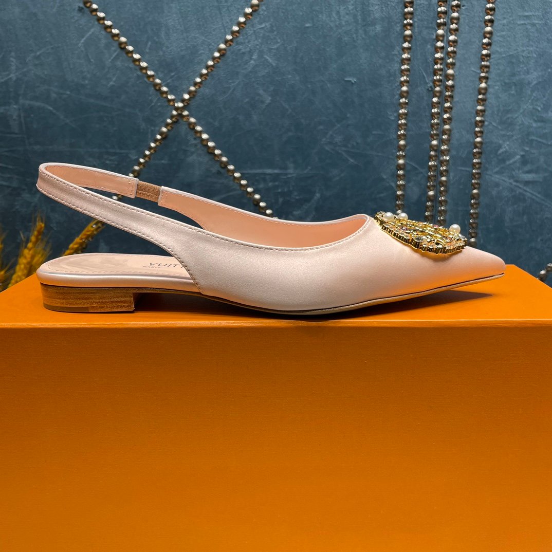 LOUIS VUITTON LV MET SLINGBACK BALLERINA BEIGE