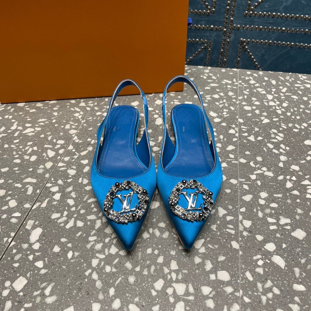 LOUIS VUITTON LV MET SLINGBACK BALLERINA BLUE