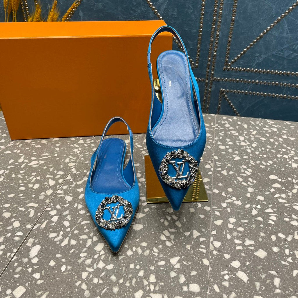 LOUIS VUITTON LV MET SLINGBACK BALLERINA BLUE