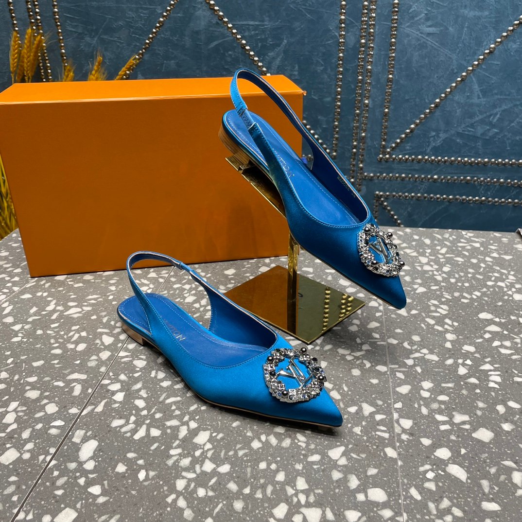 LOUIS VUITTON LV MET SLINGBACK BALLERINA BLUE